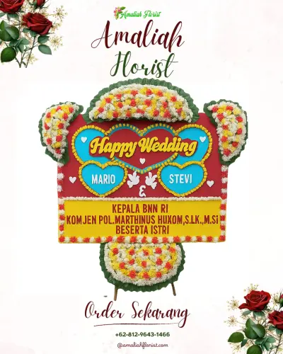 Karangan Papan Bunga Pernikahan di Wringinsongo